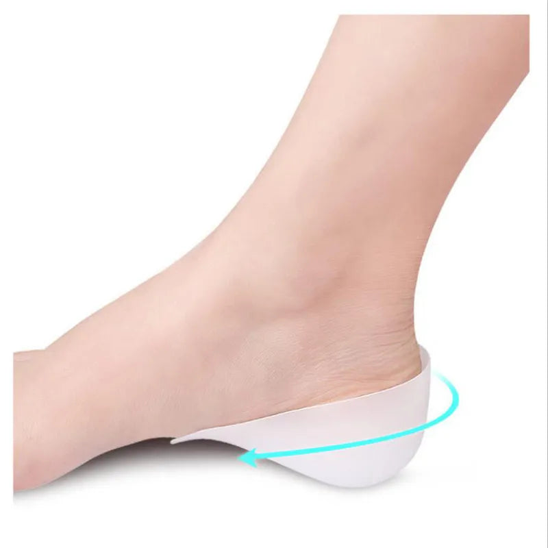 Unisex 5CM Height Boosting Silicone Gel Socks with Arch Support and Heel Cushion