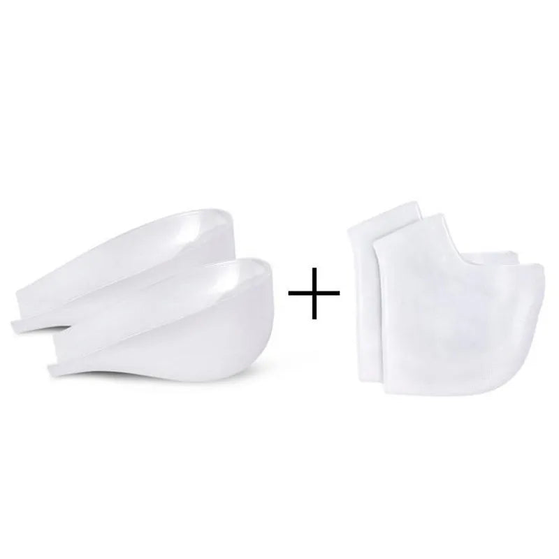Unisex 5CM Height Boosting Silicone Gel Socks with Arch Support and Heel Cushion