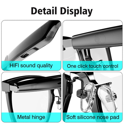 Wireless Smart Translation Glasses with Music & Calling — Works with Android & iOS